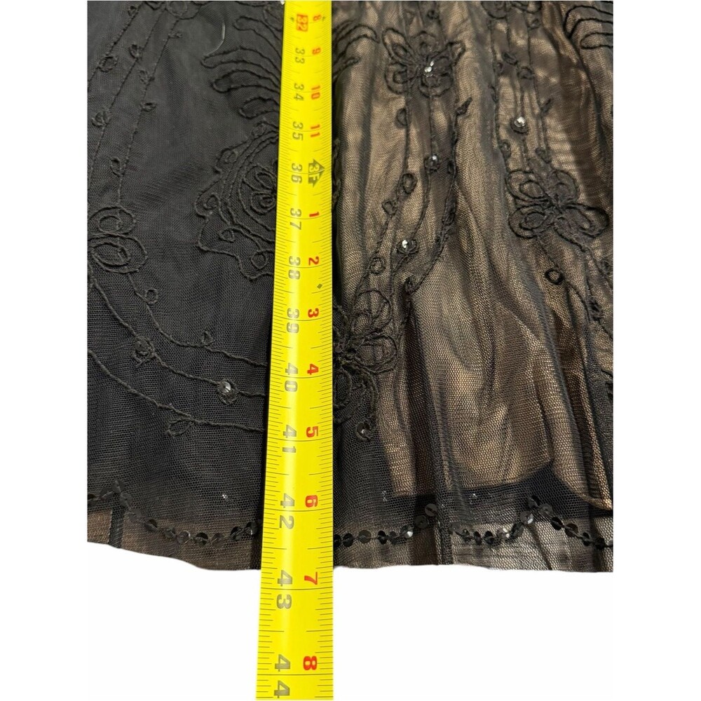 BCBG MaxAzria Womens Whimsigoth Black Lace Dress Size 8 Fairy Grunge Cocktail - Picture 7 of 12